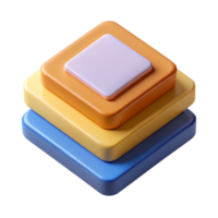 immaculate acclaimed A set of three nested squares, different flat colors. Single-weight stroke, minimal with Scalable Design. png