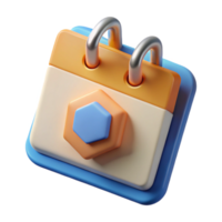 spectacular tranquil abstract Calendar icon. Geometric, single-weight stroke, flat color. Minimal design with Scalable Design. high resolution png