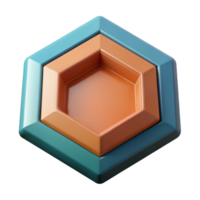 tranquilo glorioso geométrico hexágono padronizar. peso único AVC, plano cor. mínimo, com escalável Projeto. 4k png