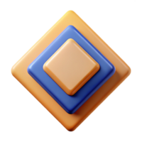 spectacular distinguished Three overlapping squares, symmetrical arrangement. Flat color. Minimal with Scalable Design. png