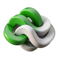 striking quintessential Interlocking wave shapes, green and grey. Flat color, clean lines. with Scalable Design. png