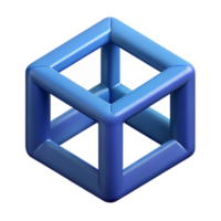 tranquil extraordinary Geometric symbol of structure. Cube. Clean lines, scalable design, flat color with Scalable Design. studio quality png
