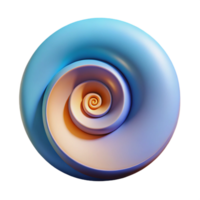 spectacular whimsical baroque Fibonacci spiral, single-weight stroke, clean lines. Flat color, with Scalable Design. high quality png