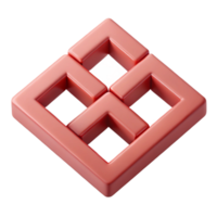 glorious whimsical organic Minimalist geometric pattern of overlapping squares. Clean lines, flat color, with Scalable Design. flawless png