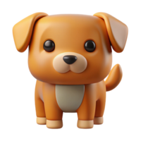 whimsical extraordinary Dog character with a square body and rounded head. Clean lines, flat color, with Scalable Design. refined png