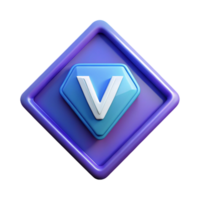 glorious unforgettable Diamond-shaped badge with a stylized letter V . Clean lines, flat color, geometric design with Scalable Design. png