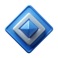 whimsical dramatic Diamond-shaped badge with concentric squares. Minimal, scalable, single-weight stroke with Scalable Design. sharp png