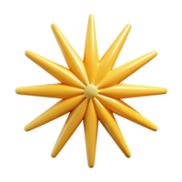 sumptuous dynamic renaissance Minimal, symmetrical starburst with sharp points. Single-weight stroke, yellow flat color. with Scalable Design. top-tier png