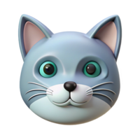 sumptuous creative Minimalist monoline cat face. Clean lines, flat color, crisp edges with Scalable Design. flawless png