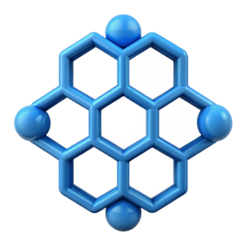 assinatura impressionista geométrico padronizar do conectado hexágonos. fresco arestas, plano cor, peso único acidente vascular encefálico com escalável Projeto. impecável png