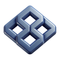 picturesque standout Symmetrical, geometric logo with interlocking squares. Clean lines and with Scalable Design. png