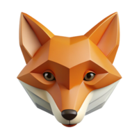 wonderful exemplary Minimal geometric fox face. Clean lines, flat color, crisp edges with Scalable Design. png