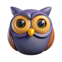 tranquil impressive Geometric owl with large circular eyes. Symmetrical, flat color, with Scalable Design. expertly shot png