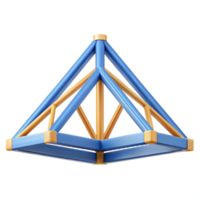 signature urban Flat color blueprint of a roof truss. Geometric, minimal with Scalable Design. high quality png