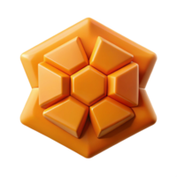 rare creative Symmetrical, pentagonal pattern. Crisp edges, orange flat color. with Scalable Design. 8K png