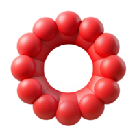 reflective splendid Geometric red circles forming a larger circle. Crisp edges, minimal design with Scalable Design. perfect clarity png