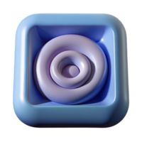 dramatic immaculate Geometric square spiral. Single-weight stroke, flat color. Minimal, with Scalable Design. premium png