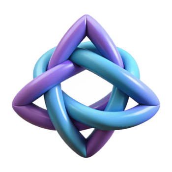 tranquillo, calmo sereno geometrico simbolo di unità. tre intersecano Linee. piatto colore. pulito Linee. minimo con scalabile design. ultra HD png