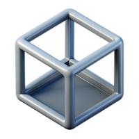 stunning dynamic victorian Geometric outline of a cube. Clean lines, minimal design, with Scalable Design. sharp png