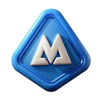 rare gothic Triangular badge with a stylized letter M . Crisp edges, scalable, single-weight stroke with Scalable Design. high quality png