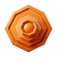 magnificent celebrated Concentric octagons, clean lines, minimal, orange color with Scalable Design. png