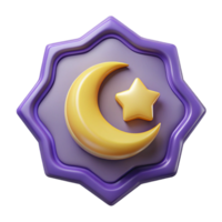 whimsical picturesque Crescent moon badge with a single dot. Symmetrical, crisp edges, with Scalable Design. gallery standard png