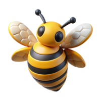serene industrial Bee with striped body and wings. Scalable, single-weight stroke, minimal with Scalable Design. studio quality png