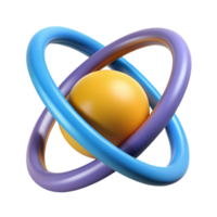 whimsical spectacular Circular ORBIT with intersecting rings. Geometric, flat color with Scalable Design. top-tier png