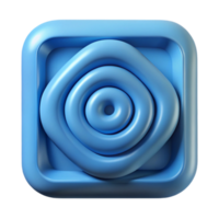 pristine baroque Square spiral pattern, single-weight stroke, clean lines with Scalable Design. genuine png