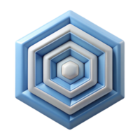 linda criativo concêntrico hexágonos, fresco arestas, mínimo, simétrico com escalável Projeto. 4k png