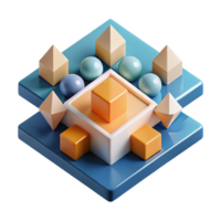 impressive peaceful nordic Abstract composition of squares and triangles. Clean lines. Scalable design. Flat color with Scalable Design. impeccable png