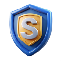magnificent creative Shield badge, stylized letter S . Clean lines, scalable design, flat color with Scalable Design. high resolution png