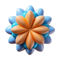 splendid passionate art deco Abstract shape resembling a flower. Flat color. Symmetrical. Clean lines with Scalable Design. expertly shot png