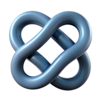 peaceful vibrant Geometric symbol of infinity. Interlocking loops. Clean lines, minimal design with Scalable Design. ultra HD png