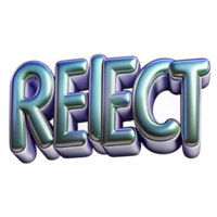 reflective stunning Mirrored REFLECT with symmetrical letters. Single-weight stroke, with Scalable Design. high resolution png