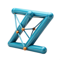 gorgeous creative Geometric Z formed from connected lines. Single-weight stroke, with Scalable Design. top-tier png