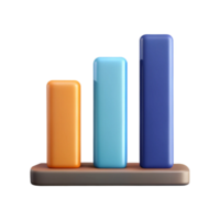 impressive whimsical impressionist Horizontal bar graph with three bars. Single-weight stroke, flat color, minimal with Scalable Design. premium png