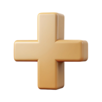 glorious traditional Minimal PLUS sign in flat beige. Scalable, sharp edges with Scalable Design. detailed png
