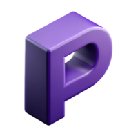 radiant dreamy vintage Minimal P with geometric form and clean lines, flat violet with Scalable Design. high resolution png