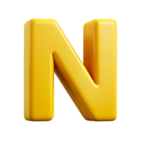 serene inspired Symmetrical N in flat dandelion yellow. Crisp edges with Scalable Design. png