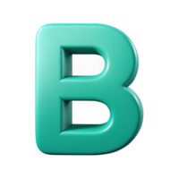 standout modern Flat color, symmetrical B in turquoise. Clean lines, with Scalable Design. precision png