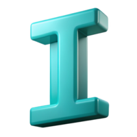 magnificent geometric Clean lines forming a stylized I with flat turquoise fill with Scalable Design. high resolution png