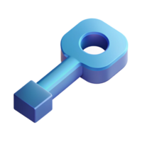 radiant coveted Clean lines isometric key. Flat color with Scalable Design. png