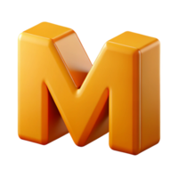 immaculate avant-garde Stylized M with sharp edges, flat orange. Single-weight stroke with Scalable Design. elite png