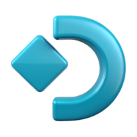 gorgeous playful art deco Clean lines, flat cyan BACK arrow. Crisp edges, with Scalable Design. 4K png