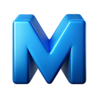 beautiful exemplary Scalable, symmetrical M with flat blue color and sharp edges with Scalable Design. png