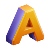signature vintage Isometric letter A with bold, flat color. Single-weight stroke, crisp edges with Scalable Design. 8K png