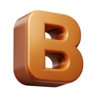 exceptional mid-century Sharp edges, symmetrical B with a flat brown color with Scalable Design. handcrafted png