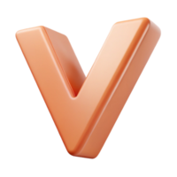 striking nordic Minimal V in flat peach. Sharp edges with Scalable Design. genuine png