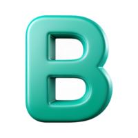 exceptional creative Flat color, symmetrical B in turquoise. Clean lines, with Scalable Design. studio quality png